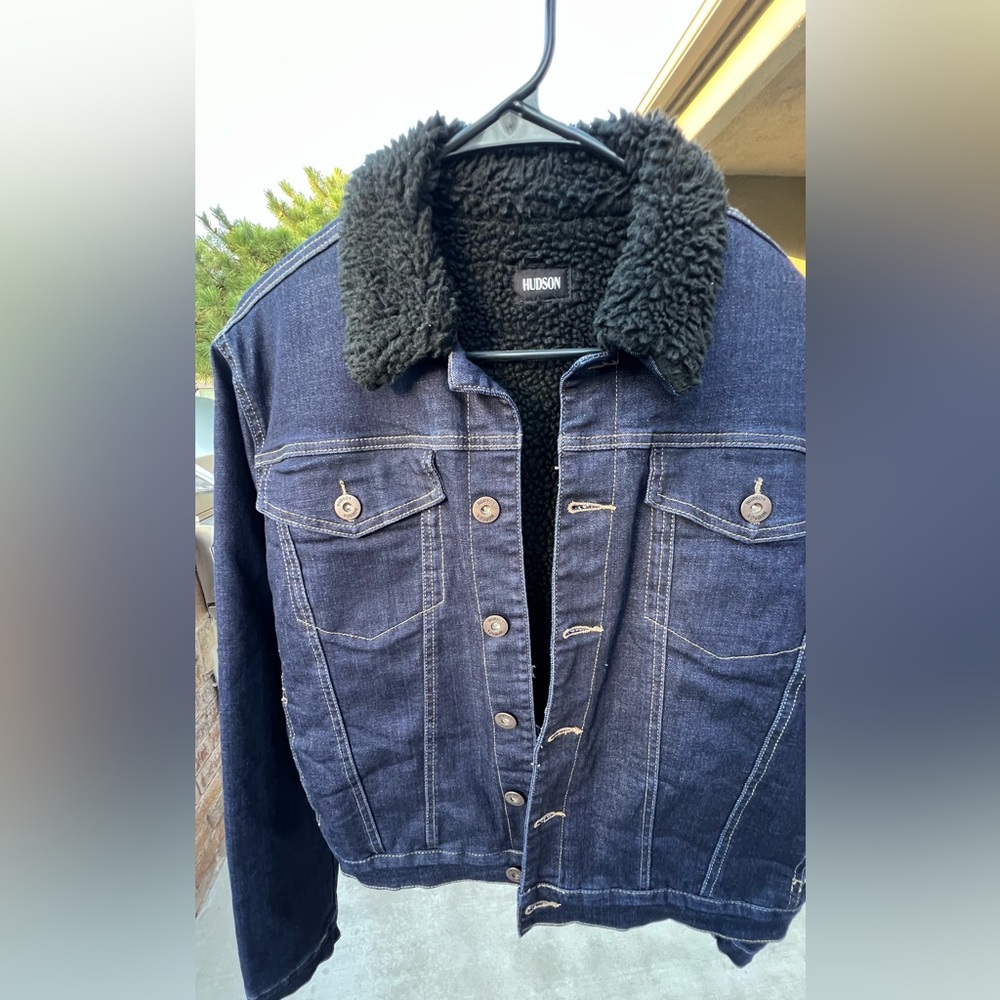 New with tags Kids Hudson denim Sherpa Jacket size XL